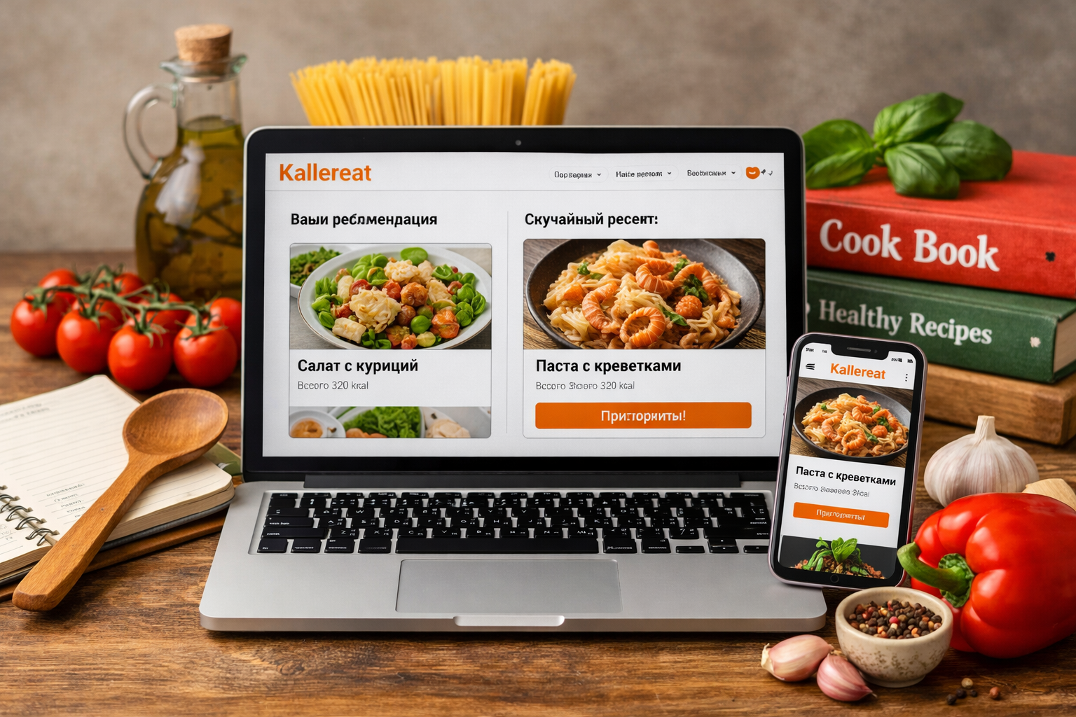Ваша девушка спрашивает: «Что приготовить?» — а вы не знаете. Ваше решение — Kallereat.